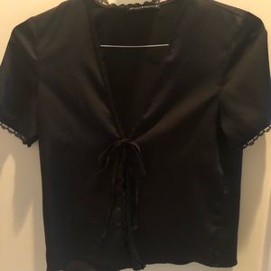 Silk lace brandy top